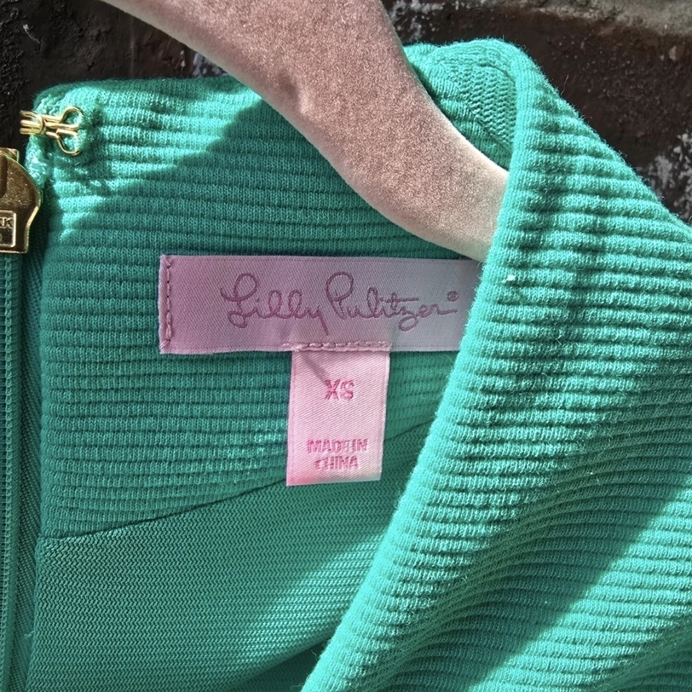 Lilly Pulitzer Teal Midi Dress Spring Wedding Guest - Picture 3 of 4
